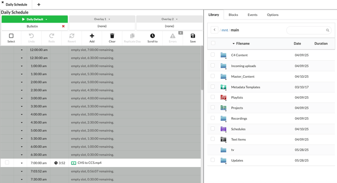 LibraryWidget-Schedule